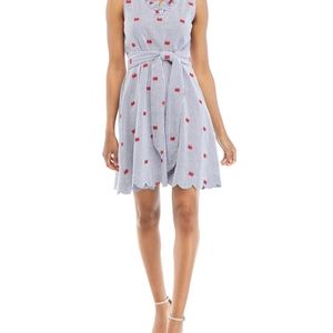 NWT Seersucker Embroidered Summer Dress